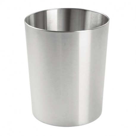 mDesign Papelera metálica pequeña – Cubo de basura moderno para el baño, la oficina o la cocina – Preciosa papelera de diseño