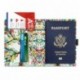 MoKo Carteras/Funda de Pasaporte - Cubierta RFID Bloqueo, Multipropósito, Passport Holder/Case Cover, Cuero Imitado, Cartera 