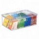 mDesign – Cajas de té juego de 2 – Práctica caja para guardar infusiones y bolsas de té – Cajas organizadoras apilables – P