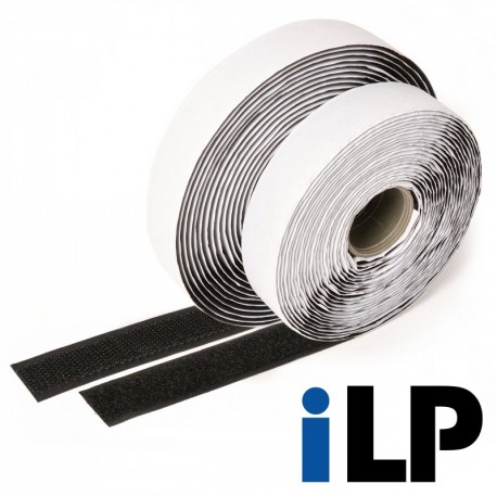 iLP Cinta de vector negra autoadhesiva - 10 metros de largo aproximadamente, 20 mm de ancho - Fijación segura extra fuerte pa