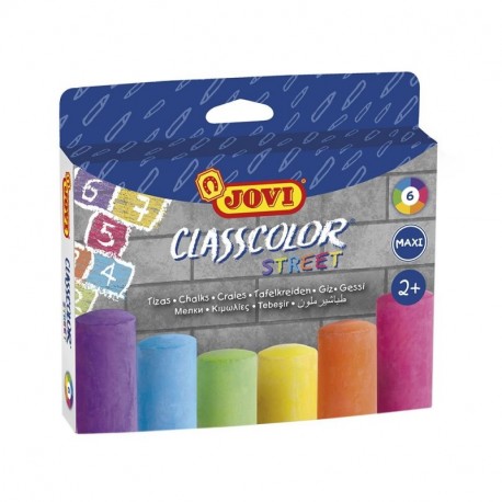 Jovi - Caja, 6 tizas Maxi Classcolor Street, Colores Surtidos 1030 