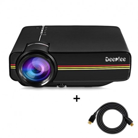 Proyector, Deeplee Mini Vídeo Proyector Portatil 1500 Lúmenes LCD HD USB HDMI VGA AV Multimedia Home Theater Proyector Videoj