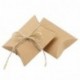 JTDEAL 50 Cajas para Regalo y 50 Cuerda de Yute 64cm , Bolsas de Regalo, Cajas de Papel Kraft Vintage, para Boda Favor Fiesta