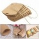 JTDEAL 50 Cajas para Regalo y 50 Cuerda de Yute 64cm , Bolsas de Regalo, Cajas de Papel Kraft Vintage, para Boda Favor Fiesta