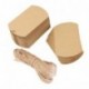 JTDEAL 50 Cajas para Regalo y 50 Cuerda de Yute 64cm , Bolsas de Regalo, Cajas de Papel Kraft Vintage, para Boda Favor Fiesta