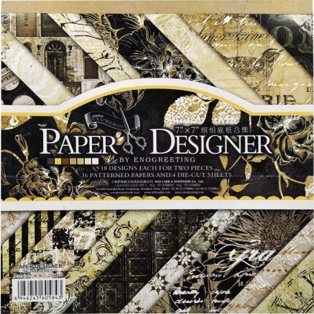 40 hojas de papel scrapbooking estampado cartón Papel para manualidades con diseño vintage para DIY Artesanía decorativa Fond