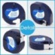 5x Dymo LetraTag 91201 Cinta de Etiqueta Adhesiva compatible con Dymo LT-100H LT-100T Impresora de Etiqueta, Negro sobre Blan