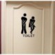 Tefamore Pegatina de Pared Decoración de DIY de la familia de la Etiqueta engomada del WC para Mujer Hombre A 