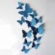 Tefamore Pegatinas de pared Calcomanía mariposas Espejo 3D Mural Decoraciones para el Hogar Azul 