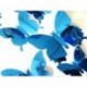 Tefamore Pegatinas de pared Calcomanía mariposas Espejo 3D Mural Decoraciones para el Hogar Azul 