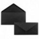 Neuser FarbenFroh Enveloppes DIN Long 220 x 110 mm, à patte gommée 50 Umschläge noir