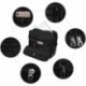 LOSMILE Bolsa de Mensajero Bandolera de Lona Retro para Hombres y Mujeres, Deportes, Trabajo, Casual, Viajes. Negro 