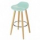 Orolay Taburete de Bar con Patas de Madera de Haya 2xAzul 