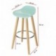 Orolay Taburete de Bar con Patas de Madera de Haya 2xAzul 