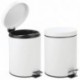 mDesign 5L acero paso puede con inserto de cubo para baño, cocina, oficina, pack de 2, color blanco