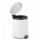 mDesign 5L acero paso puede con inserto de cubo para baño, cocina, oficina, pack de 2, color blanco