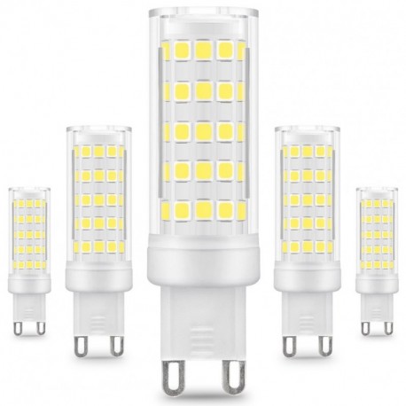 KINDEEP G9 Bombilla LED - 8W / 650LM, 75W Bombilla Halógena Equivalente 360 Grados ángulo de Haz Omni Directional Blanco Frí