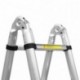 Fixkit 5M Escalera Telescópica de Aluminio Portátil Multiuso con Barra de Balance Antideslizantes 150 KG, 16.4FT, Extensible