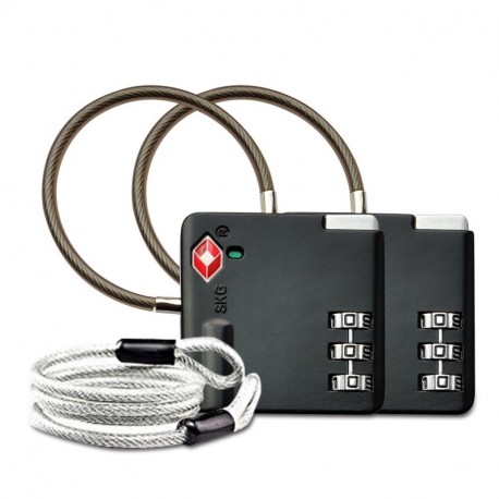 Aspen TSA Candados para equipaje de combinacion Seguridad Maleta Taquilla Candados Viaje Taquilla Lock eeuu con Cable de Bloq