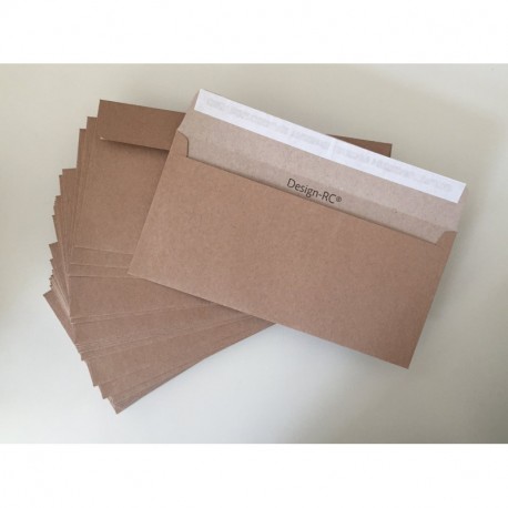 50 sobres, Design-RC®, de papel reciclado, C6- 229 x 114 mm, cierre autoadhesivo von tira, sin ventana
