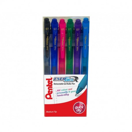 Pentel EnerGel X cartera de 6