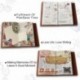 MagicHome Cuaderno Vintage, Agenda de Notas de Cuero, Leather Notebook Journal, Diario de Viaje Libreta, con 3+2 Folletos Sep