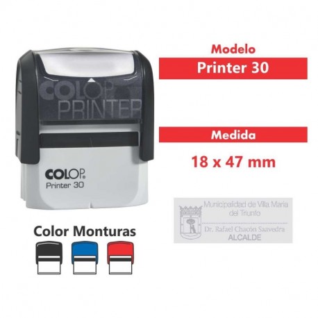 SELLO PERSONALIZADO COLOP PRINTER 30 NEGRO 