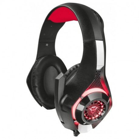 Trust GXT 313 Nero - Auriculares Gaming con micrófono con iluminación, Color Negro