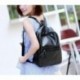 TIBES Mochila Casual de Mujer PU Cuero Impermeable Negro