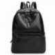 TIBES Mochila Casual de Mujer PU Cuero Impermeable Negro