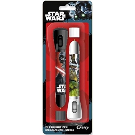 Star Wars Set de 2 bolígrafos con Linterna, Unica Kids Euroswan SW92292 