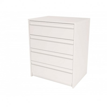 Samblo Kai - Cajonera de melamina con 4 cajones , Blanco, 45 x 60 x 73 cm