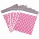 50 pcs 10 "x 14" 255 mm x 355 mm , color rosa lunares plástico fuerte Self Seal correo postal franqueo bolsas