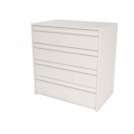 Samblo Kai - Cajonera de melamina con 4 cajones , Blanco, 45 x 70 x 73 cm