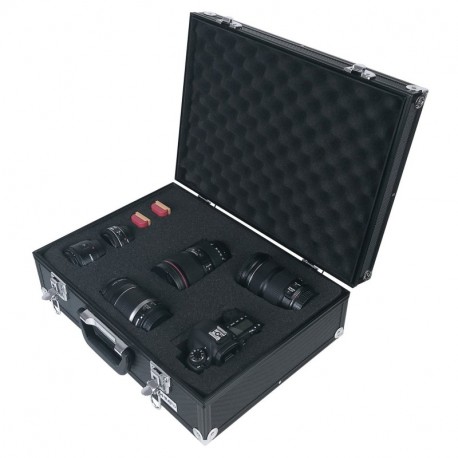 HMF 14501-02 Maletín para cámaras de fotos y accesorios, Maleta para Armas, Espuma Personalizable precortada, Aluminio, 46 x 