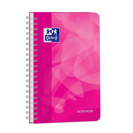 Oxford School Polypro agenda escolar años 2017 – 2018 1 día por página 352 páginas 12 x 18 cm rosa