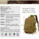 Huntvp Mochila Asalto Mochila Táctical Mochila Militar Gran Bolsa de Hombro Impermeable 40L Para Las Actividades Aire Libre S