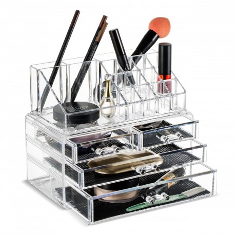 Organizador de maquillaje de Unique Home ocultado/ lápiz labial / sombra de ojos/ pinceles en un solo lugar Cajones de Almace