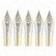 Gullor 5PCS Los plumas de la pluma de caben la pluma de Jinhao 250/301/500/5099/8802/9009/5000, oro, pluma fina