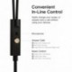 GGMM Auriculares con Cable, Auriculares In Ear Estéreo Micrófono Bajo Potente Casco de Metal Headphone Cancelación de Ruido C