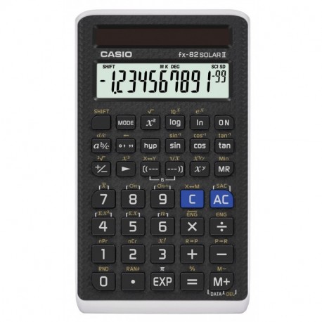 Casio FX-82Solar II Bolsillo - Calculadora Bolsillo, Calculadora científica, 1 líneas, Solar, Negro 