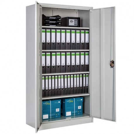 TecTake Armario archivador de Oficina metálico con 2 Puertas bloqueable e estantes - Varias tamaños - 180x90x40 cm | no. 402