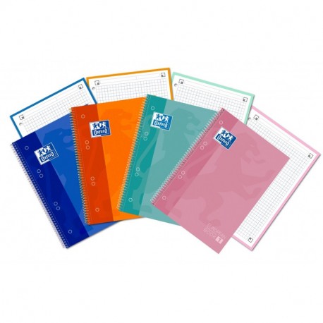 Oxford Classic - Pack de 5 cuadernos espiral de tapa extradura, multicolor