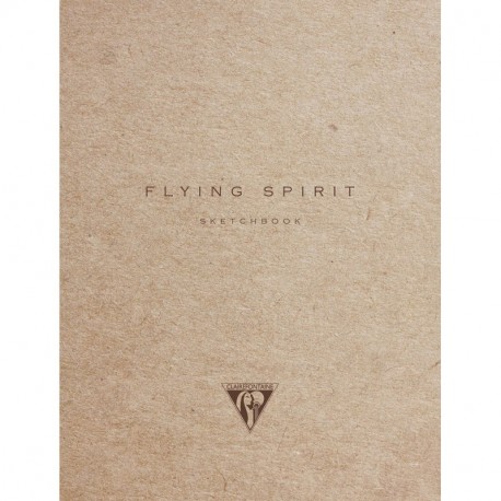 Clairefontaine 930022 C Flying Spirit – Cuaderno cosido con protectora Kraft 16 x 21 cm 120 páginas de color marfil