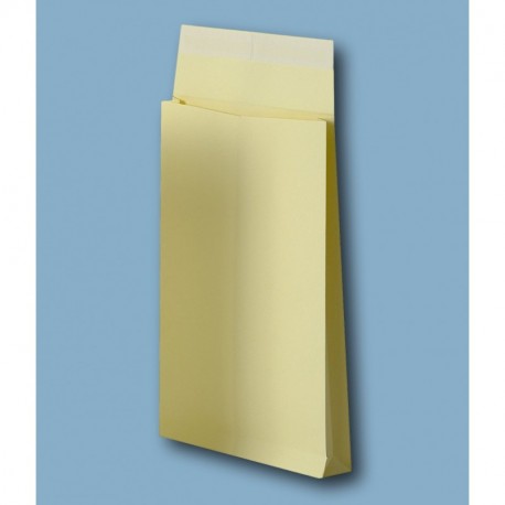Lot de 25 enveloppe - pochette a soufflet C4 229 X 324 + 30 MM papier kraft marron ecru 120g fermeture bande adhésive autocol