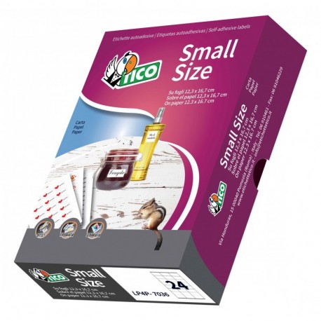 Tico P-5836.Caja de 2000 etiquetas blancas 58x36mm cantos romos-250 hj 127x163mm