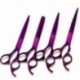 4Pcs / Set peluquero profesional peluquería Tijeras de peluquería Shears Kit de herramientas electrochapado acabado con peine