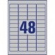 Avery España L6009-8 - Pack de 8 hojas de etiquetas para seguridad, 45.7 x 21.2 mm, color plata