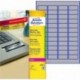 Avery España L6009-8 - Pack de 8 hojas de etiquetas para seguridad, 45.7 x 21.2 mm, color plata