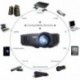 Proyector Full HD, Proyectores LED 3200 Lúmenes 1080P Proyector Video Portátil WiMiUS T4 Projector LCD Home Cinema Apoyo 1920